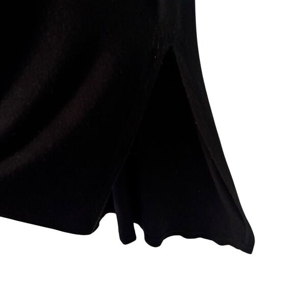 Philosophy 1X black soft boatneck short sleeve hi lo tunic long side vents - Picture 3 of 8